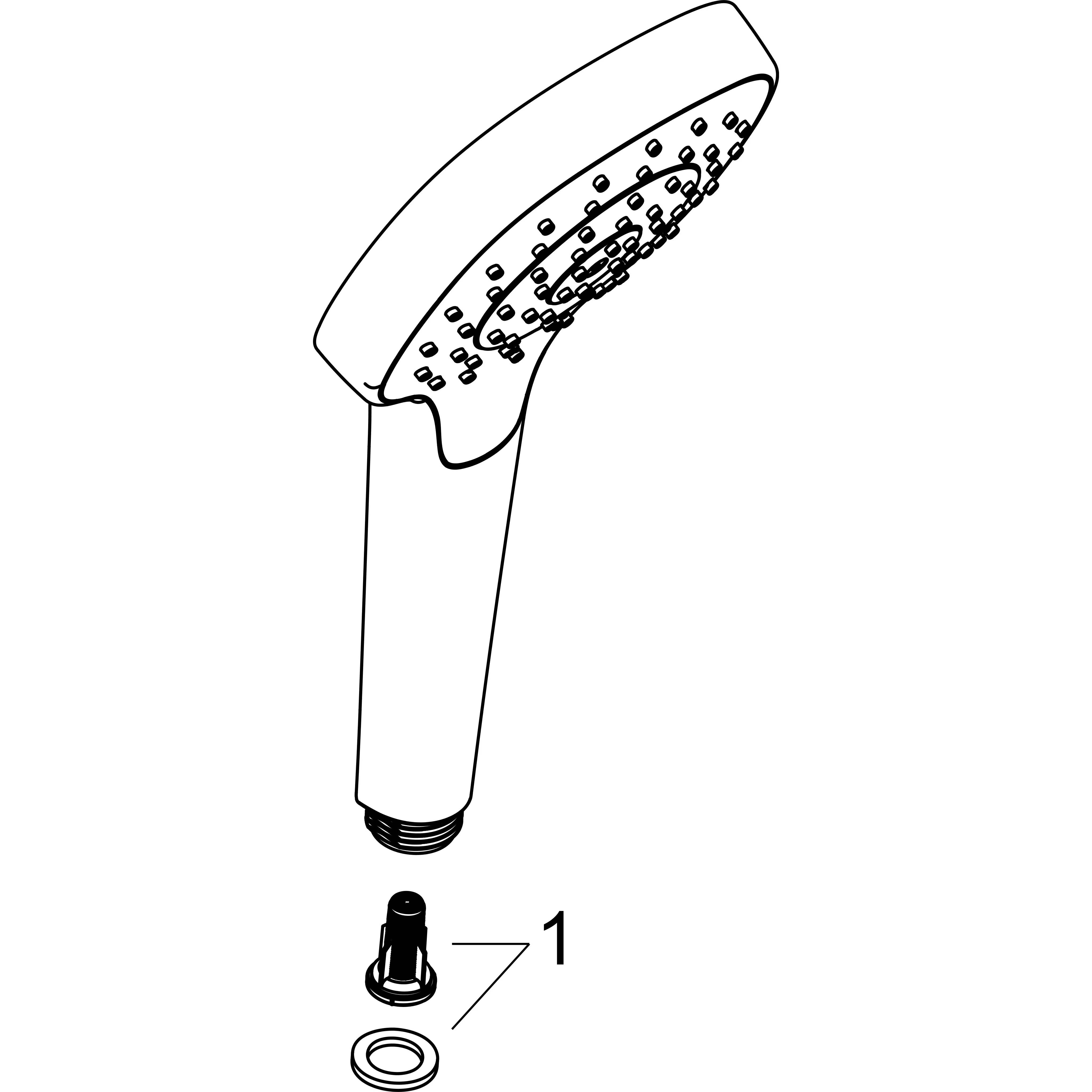 hansgrohe Croma Select S 1jet Handbrause weiß/chrom, 1 Stk.