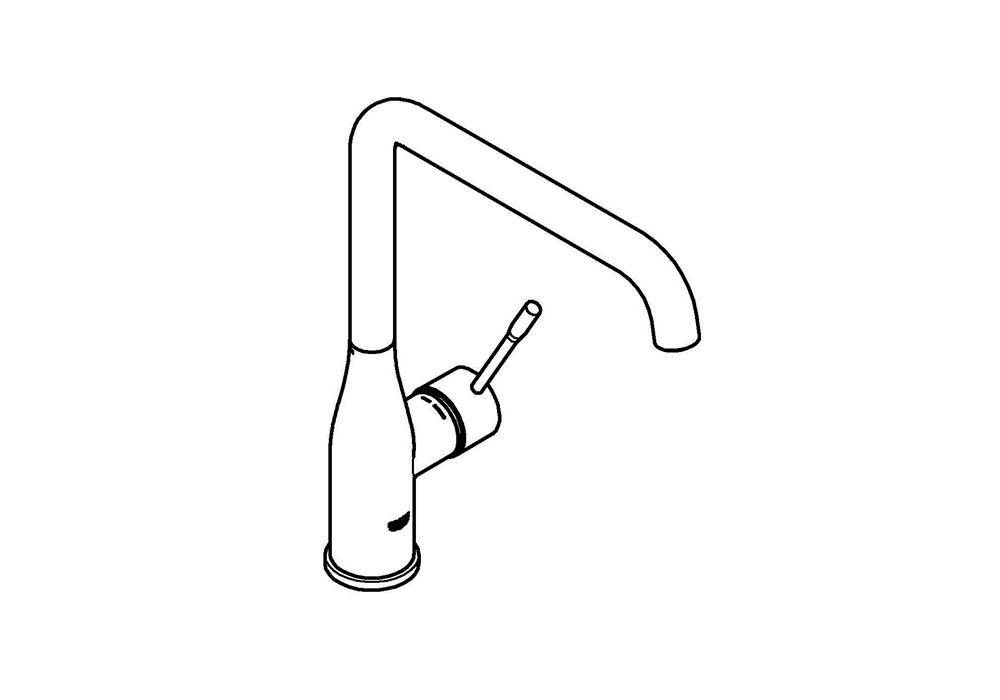 GROHE Einhand-Spültischbatterie ESSENCE 1/2Zoll, hoher Auslauf chrom