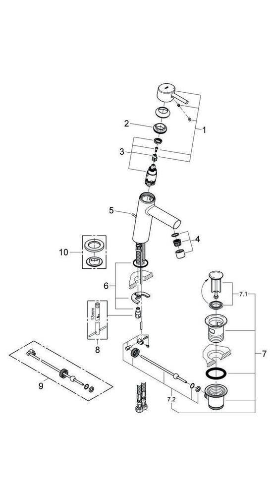 GROHE Einhand-Waschtischbatterie CONCETTO 1/2Zoll M-Size ZAG chr