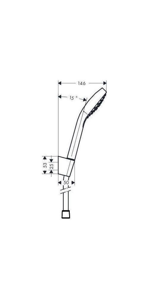 hansgrohe Brauseset CROMA SELECT E 1jet Isiflex Brauseschlauch 1250mm