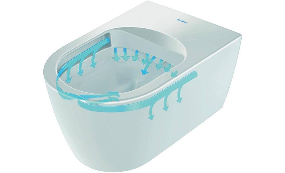 Duravit Wand-WC ME by Starck COMPACT RIMLESS tief, 370x480mm weiß weiß