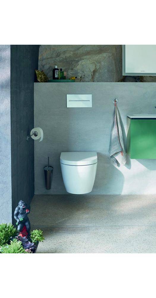 Duravit Wand-WC ME by Starck COMPACT RIMLESS tief, 370x480mm weiß weiß