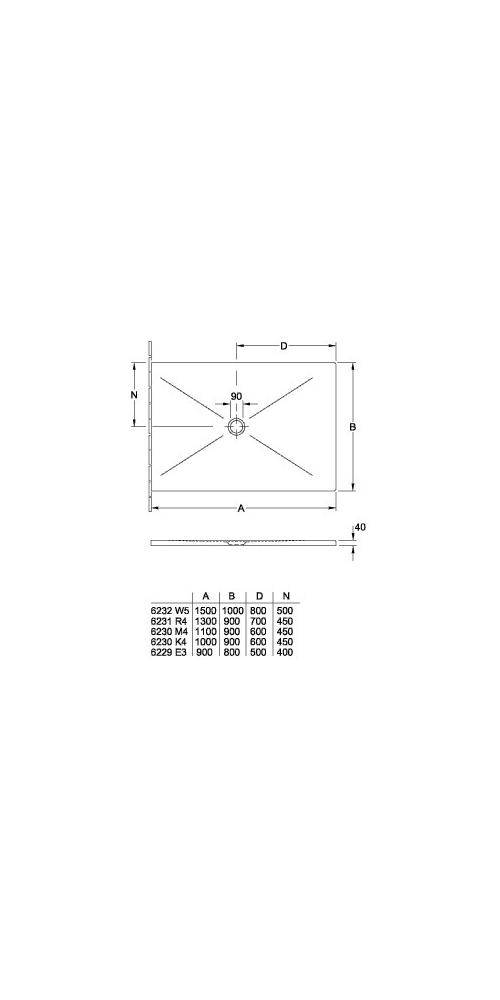 Villeroy & Boch V&B Duschwanne SUBWAY INFINITY R-eck m AR