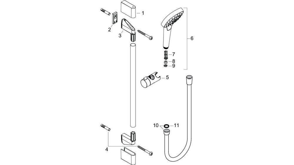 hansgrohe HG Brauseset CROMA SELECT E VARIO Bsta Unica´Croma 650mm