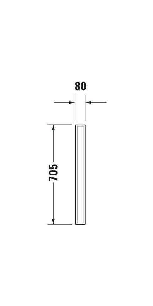 Duravit Urinal-Trennwand STARCK 3 705x400mm weiß weiß