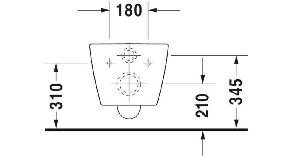 Duravit Wand-WC-Set ME by Starck RIMLESS weiß weiß