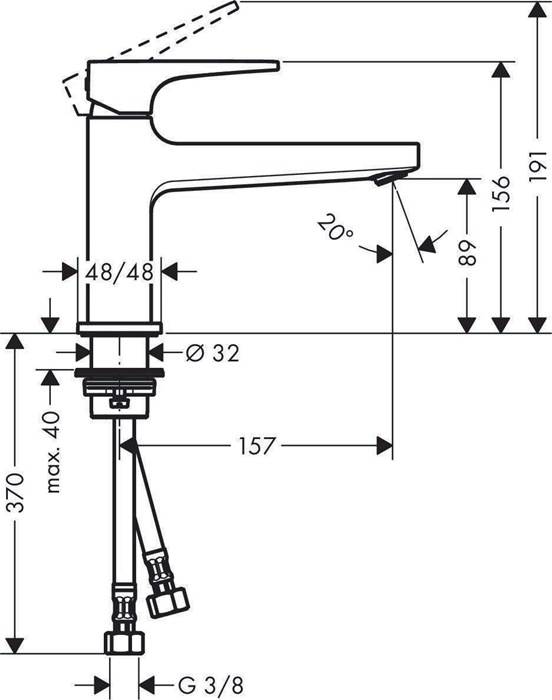 hansgrohe HG EH-WT-MI METROPOL 100 DN 15, CoolStart chrom