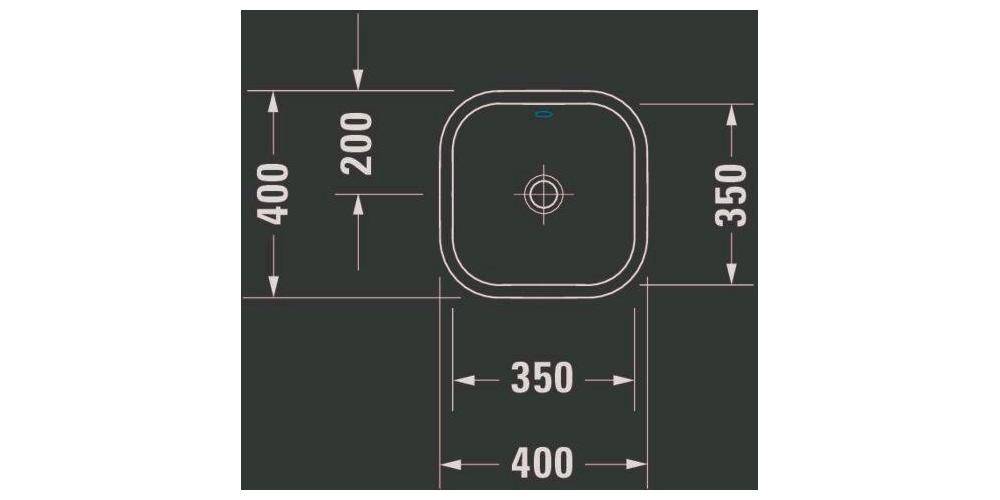 Duravit Aufsatzbecken HAPPY D.2 m ÜL o HLB 400x400mm geschli o HL