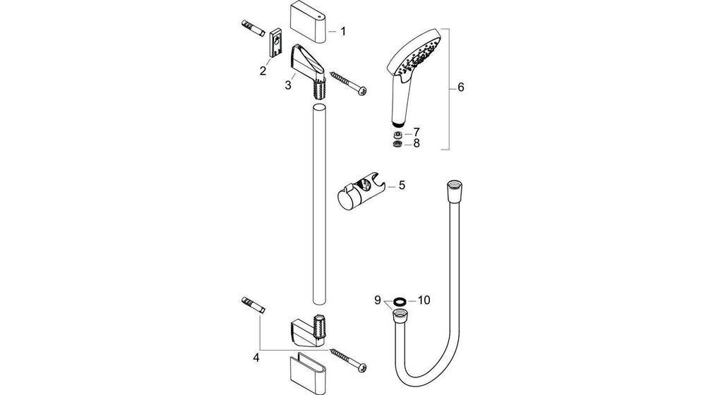 hansgrohe HG Brauseset CROMA SELECT E MULTI Bsta Unica´Croma 90cm