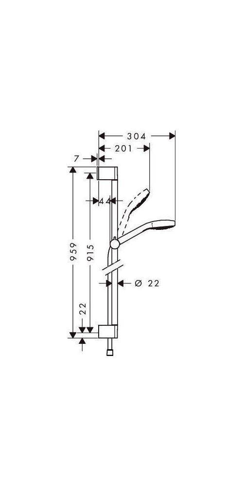 hansgrohe HG Brauseset CROMA SELECT E MULTI Bsta Unica´Croma 90cm