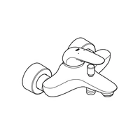 GROHE Einhand-Wannenbatterie EUROSTYLE 1/2Zoll chr chrom GROHE Einhand-Wannenbatterie EUROSTYLE 1/2Zoll chr chrom