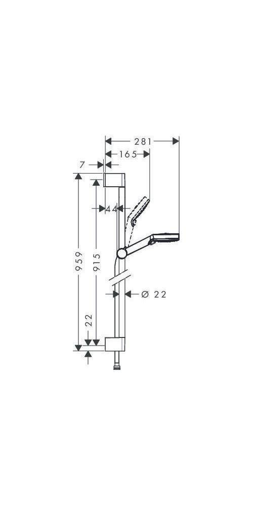 hansgrohe Brauseset CROMETTA VARIO 90cm EcoSmart Version 9 l/min