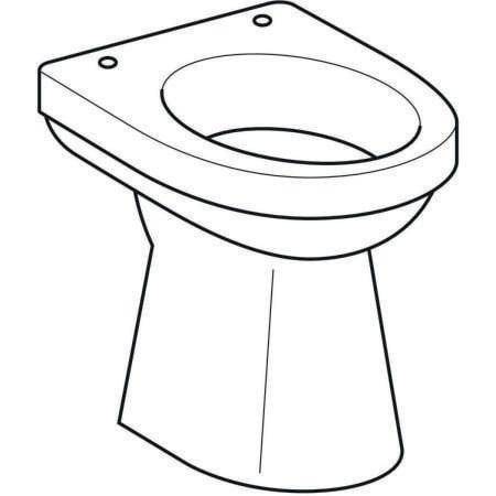 Geberit St.WC flach RENOVA COMFORT erhöht barrierefrei Abgang