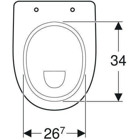 Geberit St.WC flach RENOVA COMFORT erhöht barrierefrei Abgang