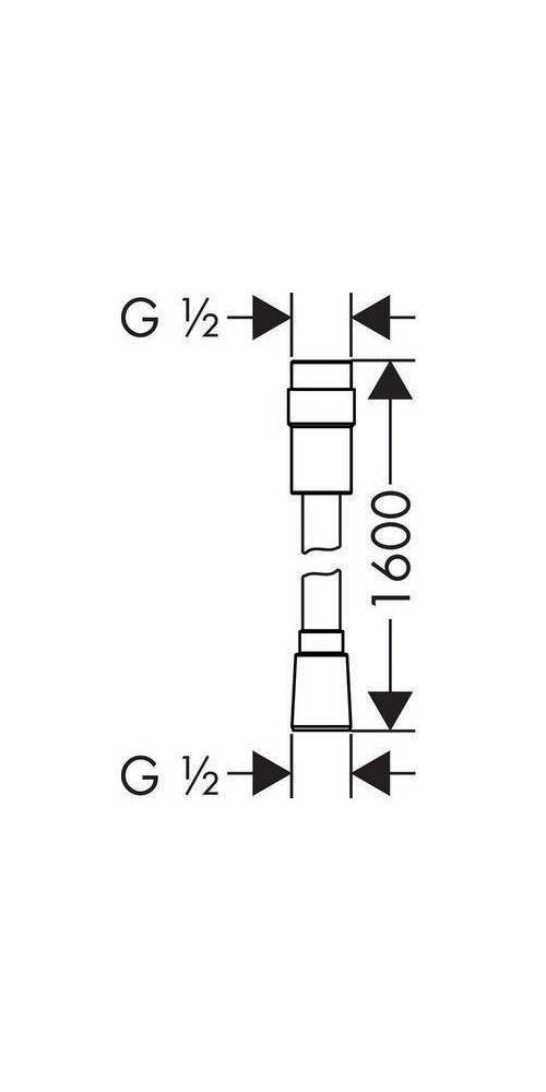 hansgrohe HG Brauseschlauch ISIFLEX chrom, mit Volumenkontrolle 1600mm