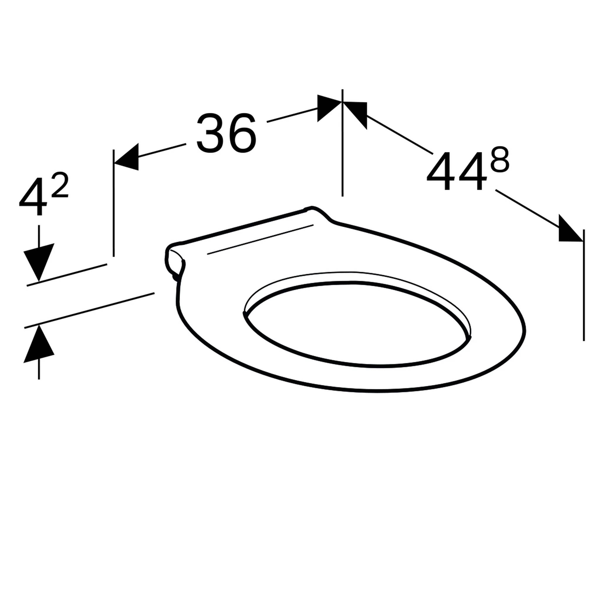 Geberit Renova Comfort Basic WC-Sitzring weiß, antibak, m. edst. Scharnierwelle, 1 Stk.