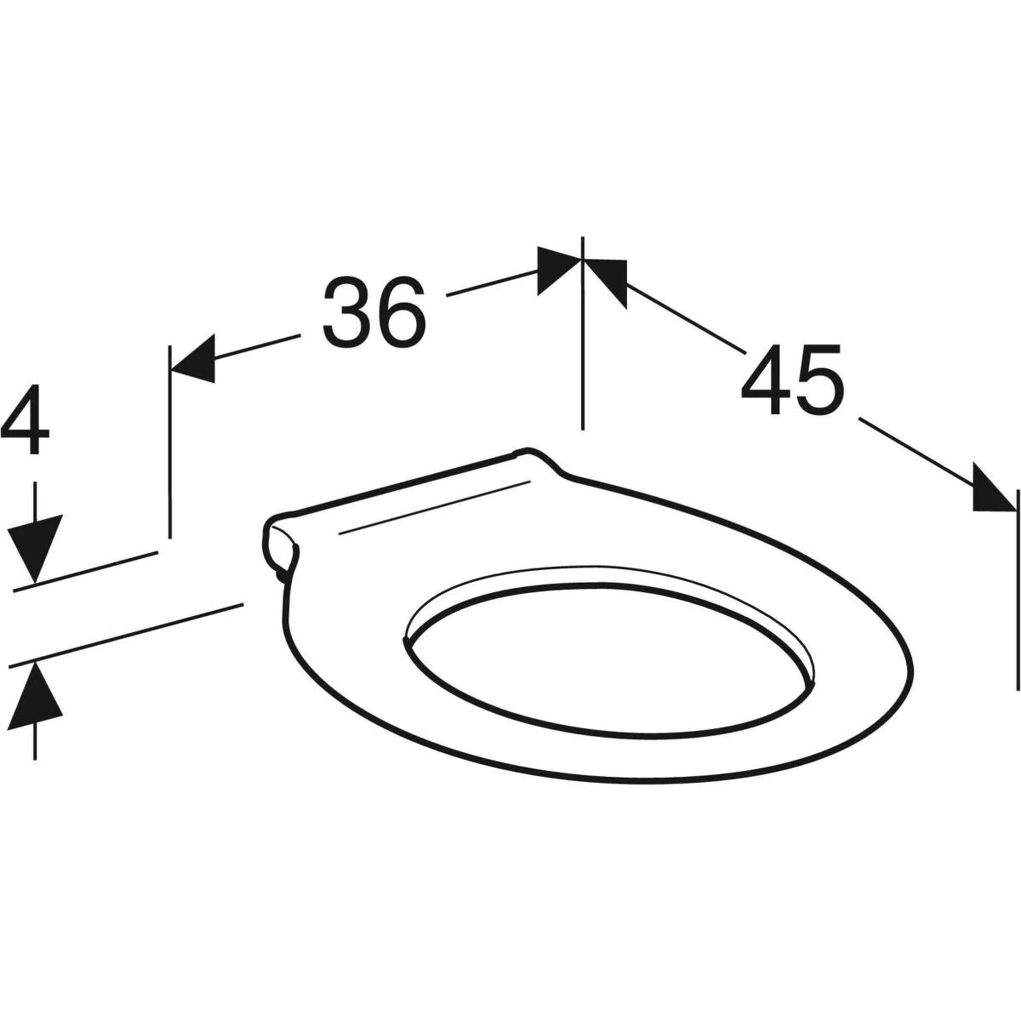 Geberit Renova Comfort Basic WC-Sitzring weiß, antibak, m. edst. Scharnierwelle, 1 Stk.