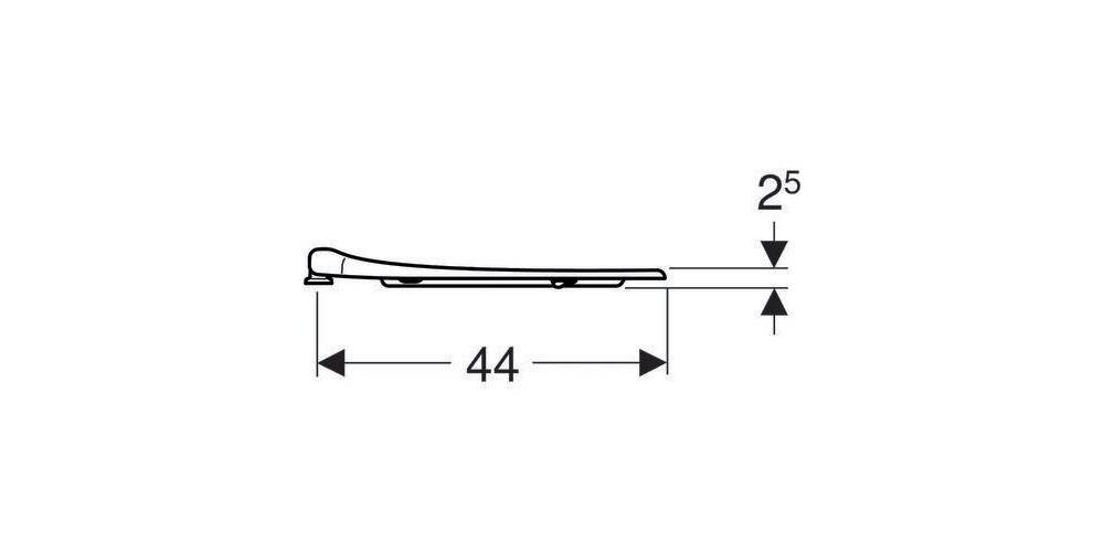 Geberit WC-Sitzring RENOVA COMFORT barrierefrei, antibakteriell weiß