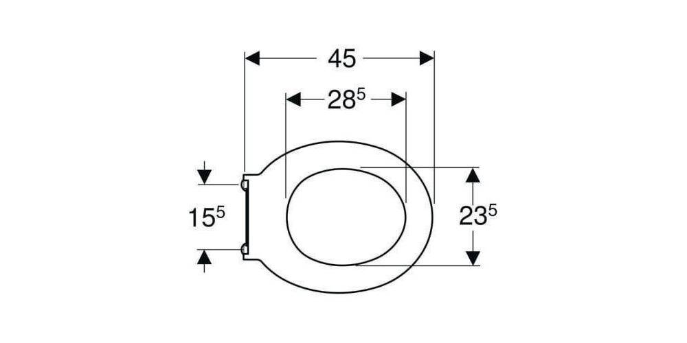Geberit WC-Sitzring RENOVA COMFORT barrierefrei, antibakteriell weiß