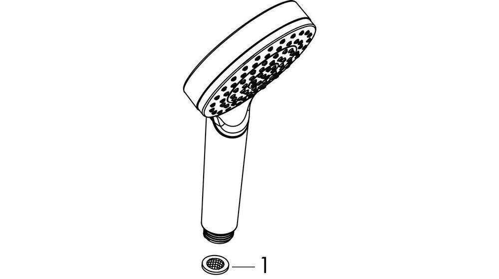hansgrohe HG Handbrause CROMETTA 1jet DN 15 EcoSm Version 9 l/min