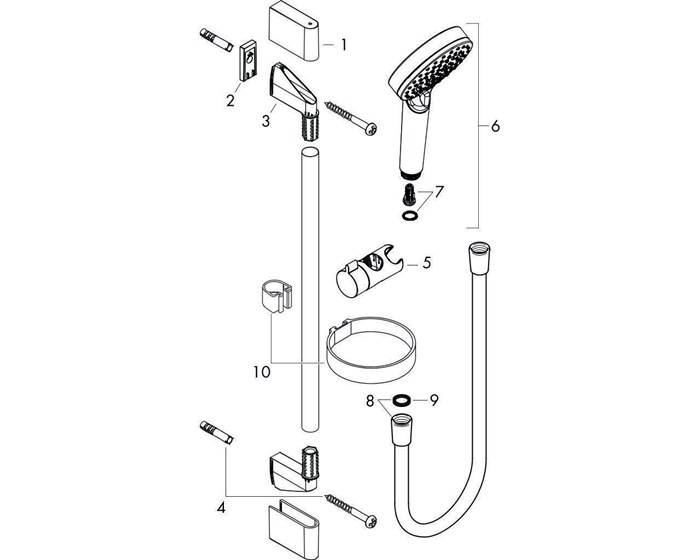 hansgrohe HG Brauseset CROMETTA VARIO Bsta Unica´Croma 650mm m