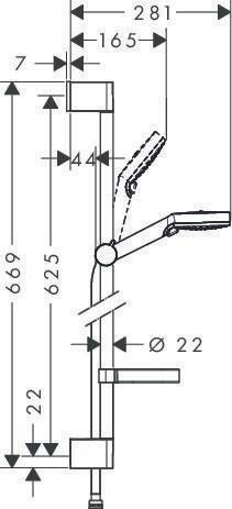 hansgrohe HG Brauseset CROMETTA VARIO Bsta Unica´Croma 650mm m