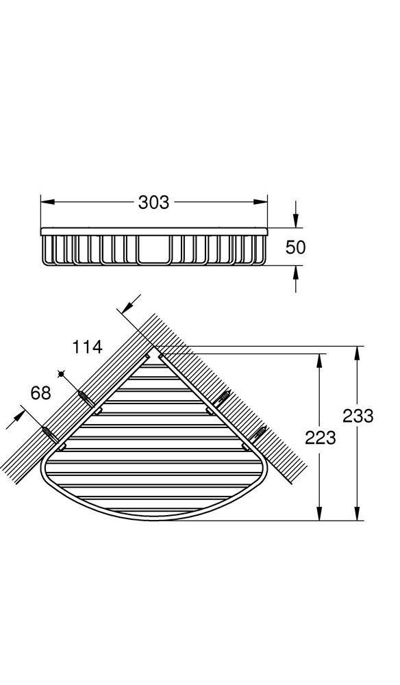 GROHE Ablagekorb BAU COSMOPOLITAN groß, 303mm chrom