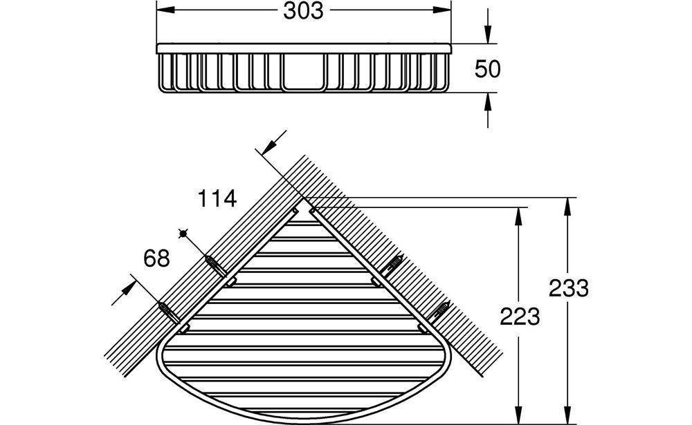 GROHE Ablagekorb BAU COSMOPOLITAN groß, 303mm chrom