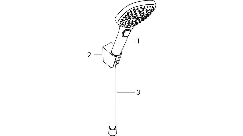 hansgrohe HG Brauseset RAINDANCE SELECT E 120 Porter Set 1250mm chrom