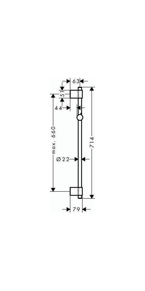 hansgrohe HG Brausestange UNICA´ VARIA 720mm chrom