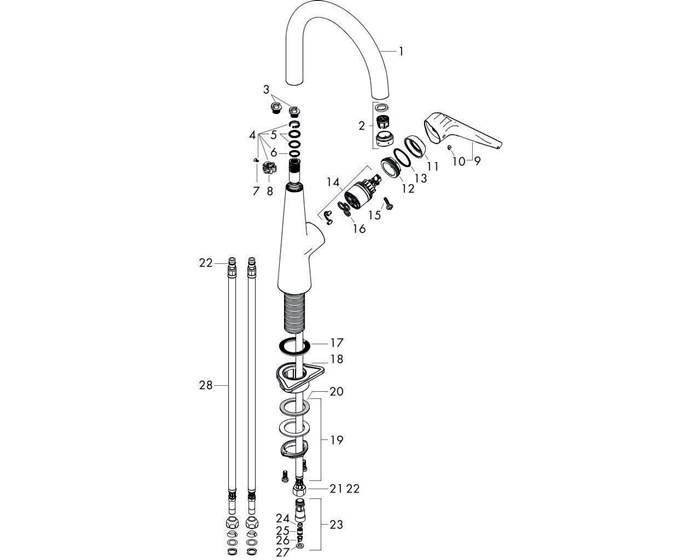 hansgrohe HG Einhebel-Spültischmischer 260 TALIS S DN 15 m Schw-ausl