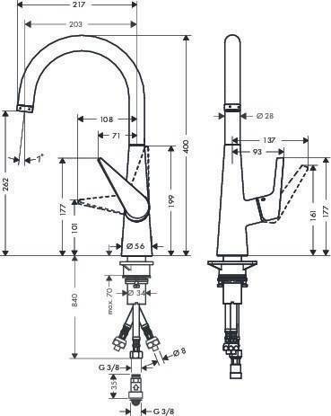 hansgrohe HG Einhebel-Spültischmischer 260 TALIS S DN 15 m Schw-ausl