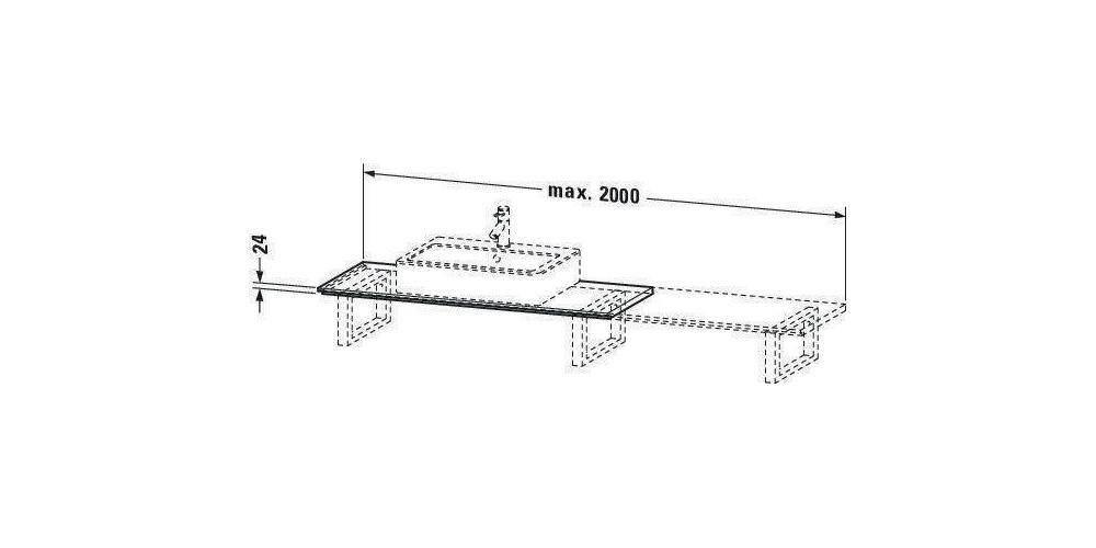 Duravit Konsole X-LARGE 480x1000x24mm weiß matt