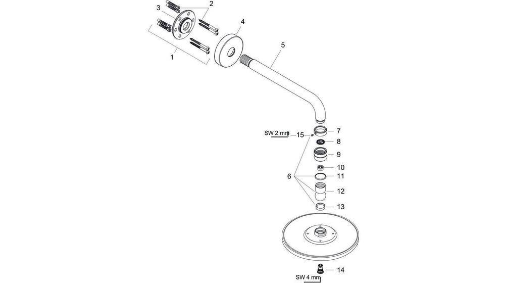 hansgrohe HG Kopfbrause RAINDANCE S 240 AIR 1jet DN 15 m Brause 390