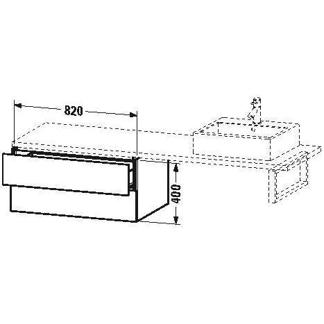 Duravit DU Unterschrank für Konsole L-Cube 547x 820x400mm, 2 SchKa,