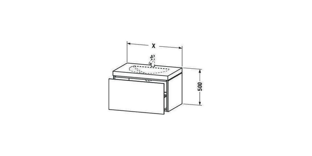 Duravit Möbelwaschtisch DARLING NEW 800x540mm o ÜL 1 Hahnloch graphit