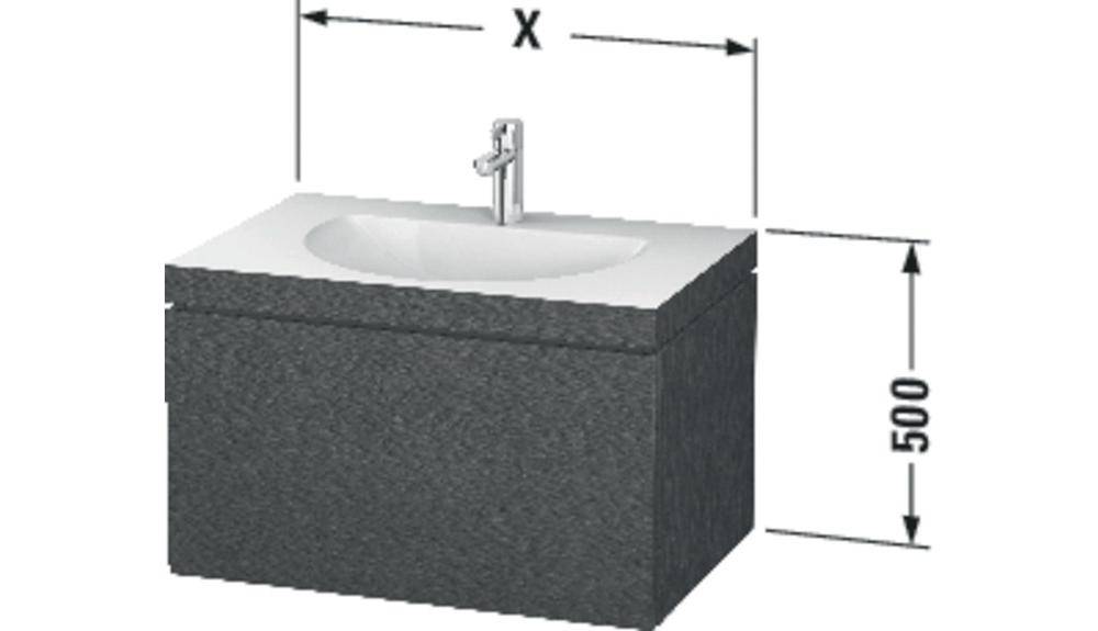 Duravit Möbelwaschtisch DARLING NEW 800x540mm o ÜL 1 Hahnloch graphit