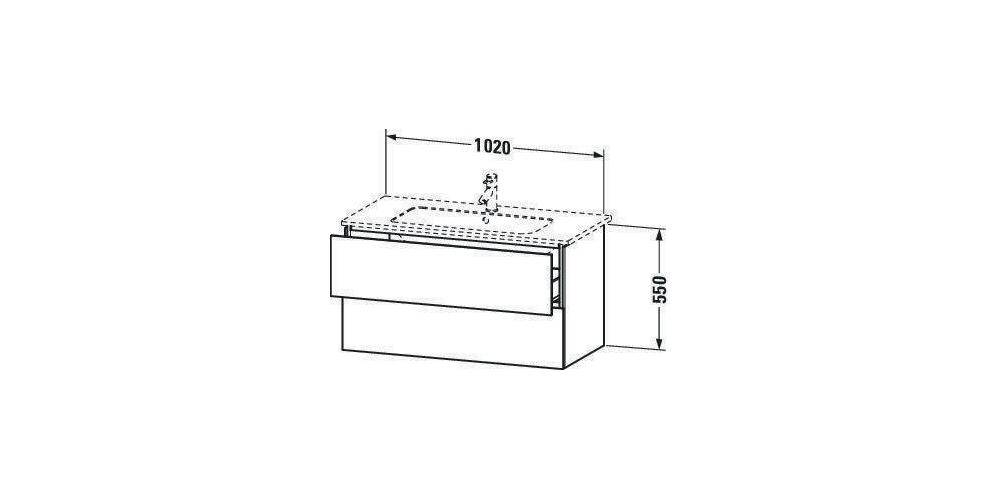 Duravit Waschtischunterbau L-CUBE 1020x481x550mm flannel grey