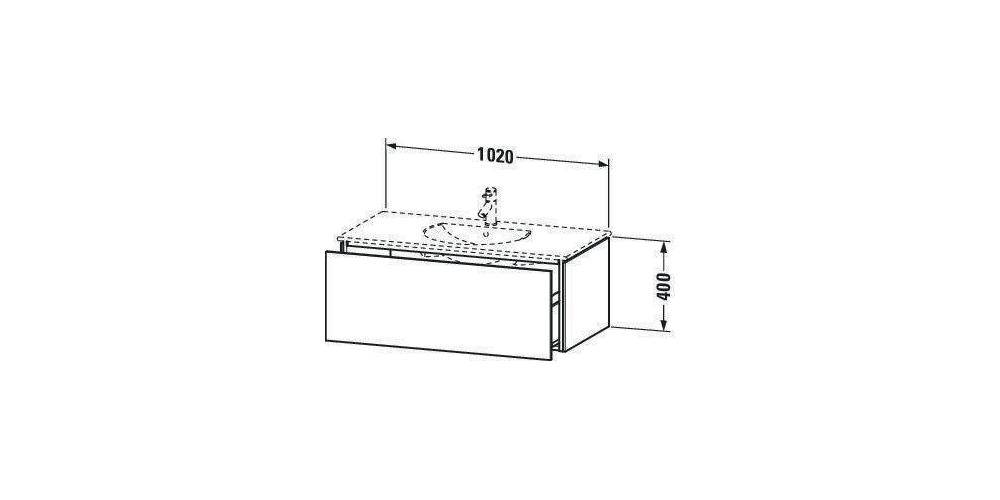 Duravit Waschtischunterbau L-CUBE 534x1020x400mm weiß hochglanz