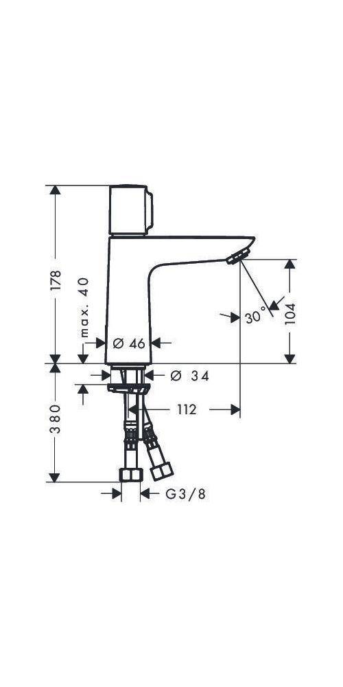 hansgrohe HG EH-WT-MI 110 TALIS E Select DN 15 ohne Ablaufgarnitur