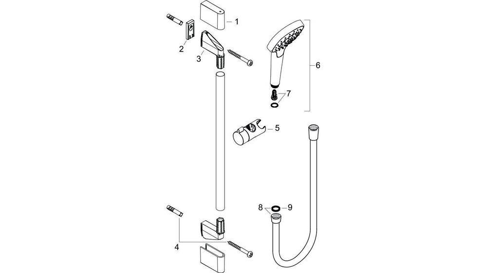 hansgrohe HG Brauseset CROMA SELECT S 1jet Bsta Unica´Croma 900mm