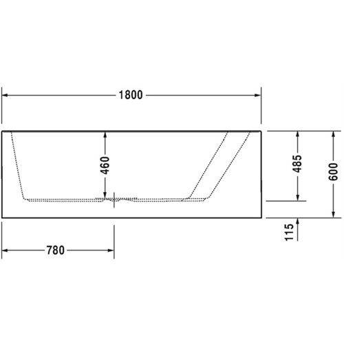 Duravit DU Whirlwanne Paiova 1800x1400mm, weiß Ecke rechts, mit