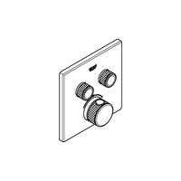 GROHE Thermostat GROHTHERM SMARTCONTROL eckig, 2 Absperrventile chrom GROHE Thermostat GROHTHERM SMARTCONTROL eckig, 2 Absperrventile chrom