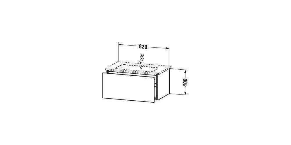 Duravit Waschtischunterbau L-CUBE 820x481x400mm graphit matt