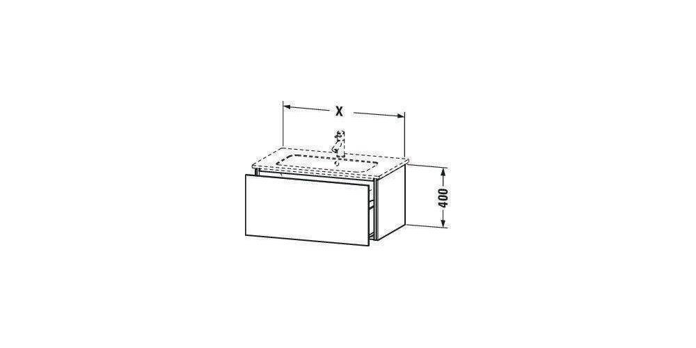 Duravit Waschtischunterbau L-CUBE 820x481x400mm graphit matt