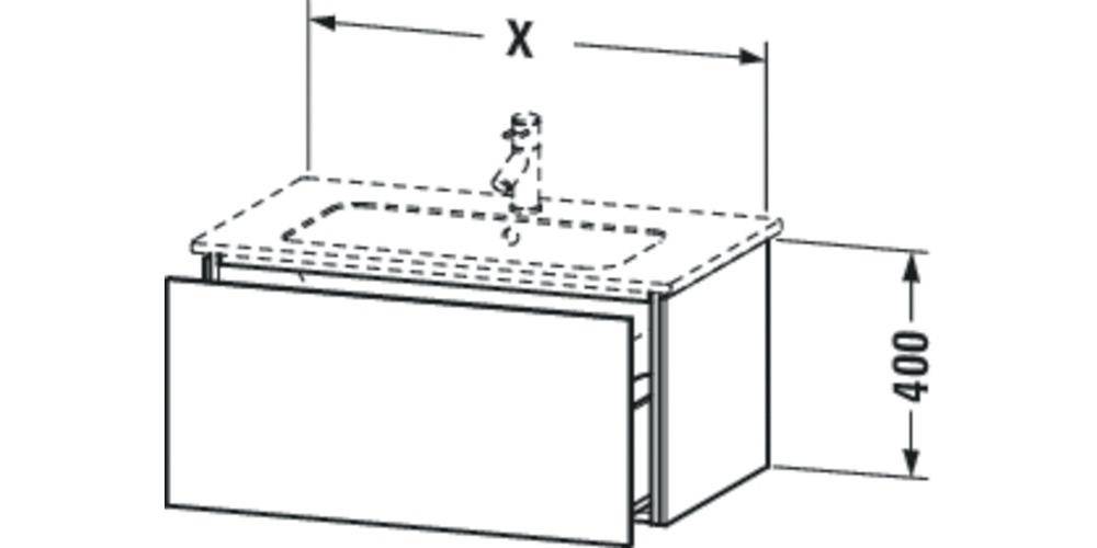 Duravit Waschtischunterbau L-CUBE 820x481x400mm graphit matt