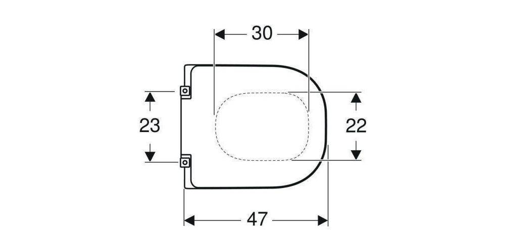 Geberit WC-Sitz RENOVA COMFORT barrierefrei, antibakteriell, eckig