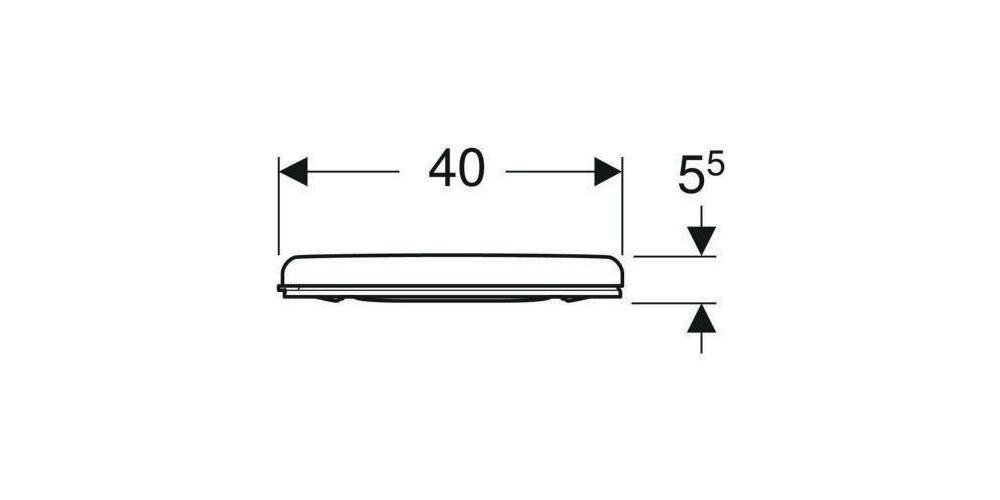 Geberit WC-Sitz RENOVA COMFORT barrierefrei, antibakteriell, eckig
