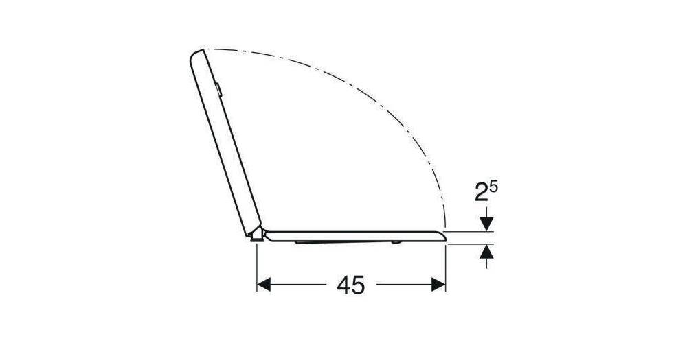 Geberit WC-Sitz RENOVA COMFORT barrierefrei, antibakteriell, eckig