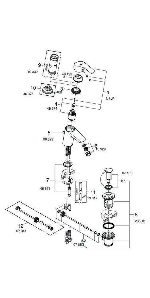 GROHE Einhand-Waschtischbatterie EUROSMART S-Size chr chrom